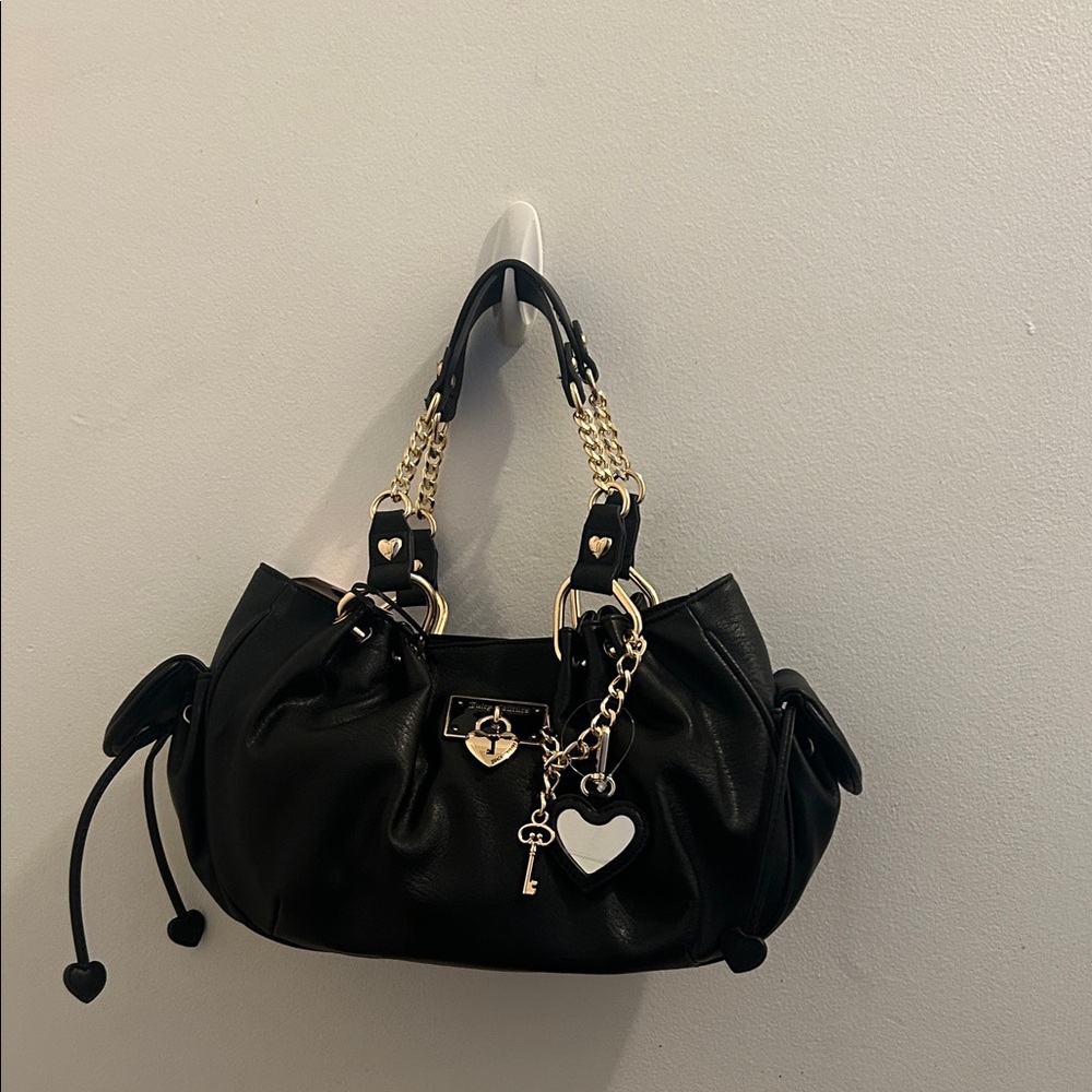 Juicy Couture Black Tote with Heart Charm